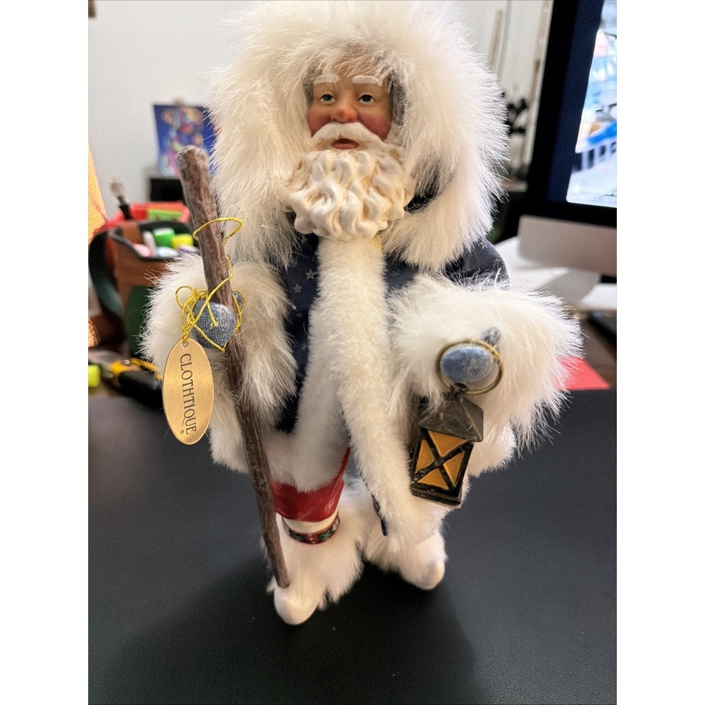 2000 Clothtique Possible Dreams Dog Sled BRINGING HOME THE TREE 713230!